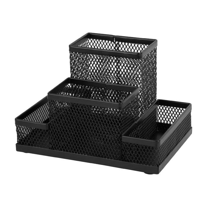 Подставка для мелочей Axent 155x103x100мм, wire mesh, black (2117-01-A)