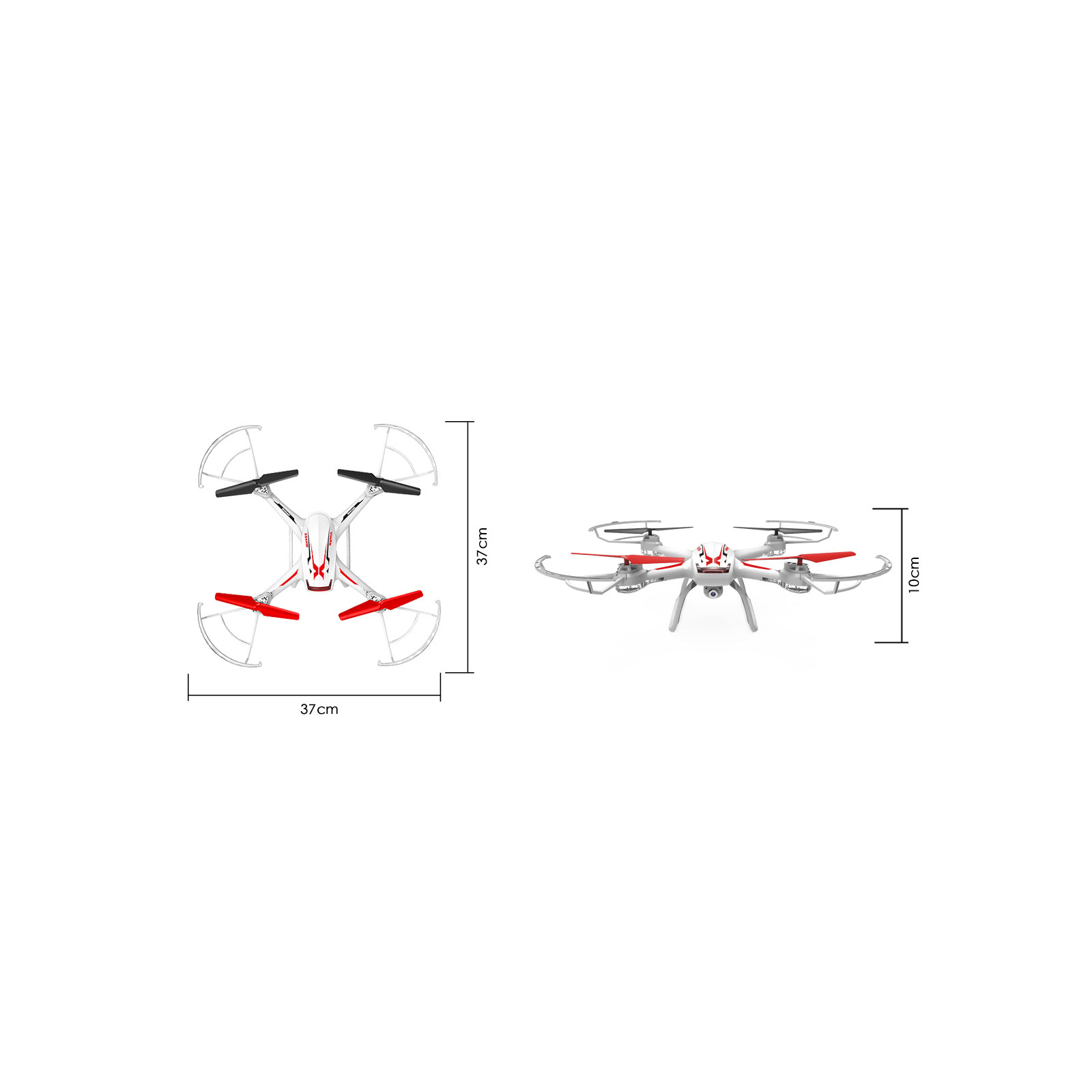 Квадрокоптер Syma X54HW 370мм HD WiFi камера белый (45077) зображення 3