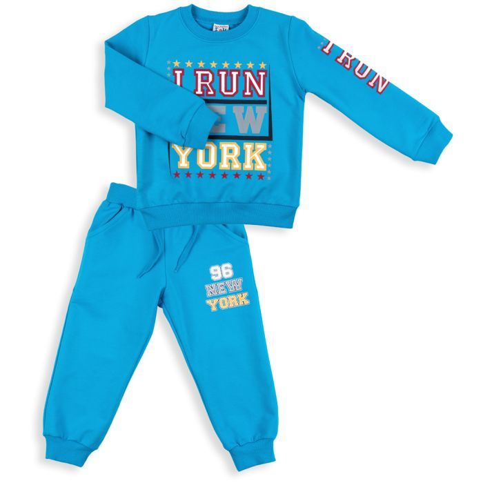 Набор детской одежды Breeze "I RUN NEW YORK" (8278-92B-blue)