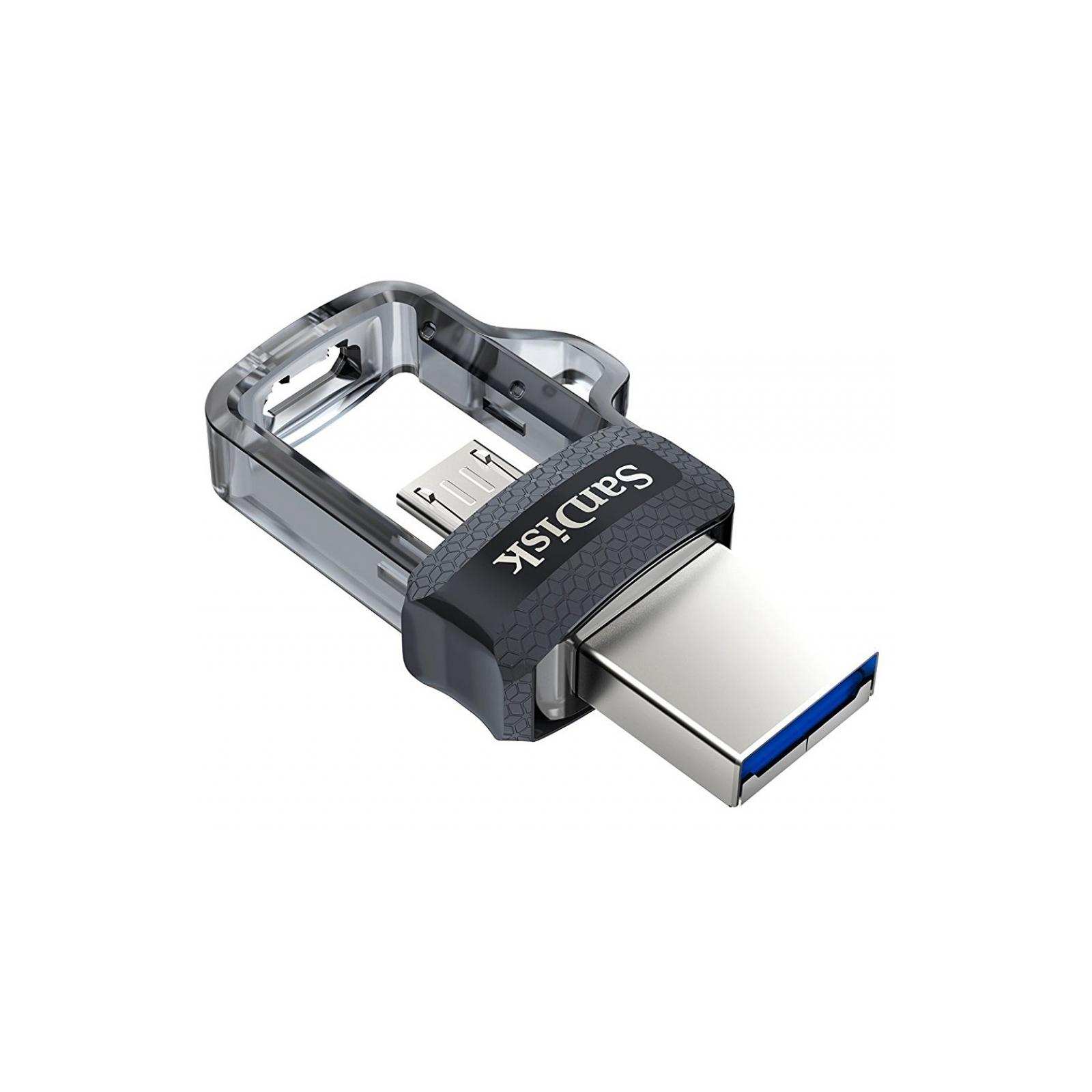USB флеш накопитель SanDisk 64GB Ultra Dual Drive m3.0 White-Gold USB 3.0/OTG (SDDD3-064G-G46GW) изображение 6