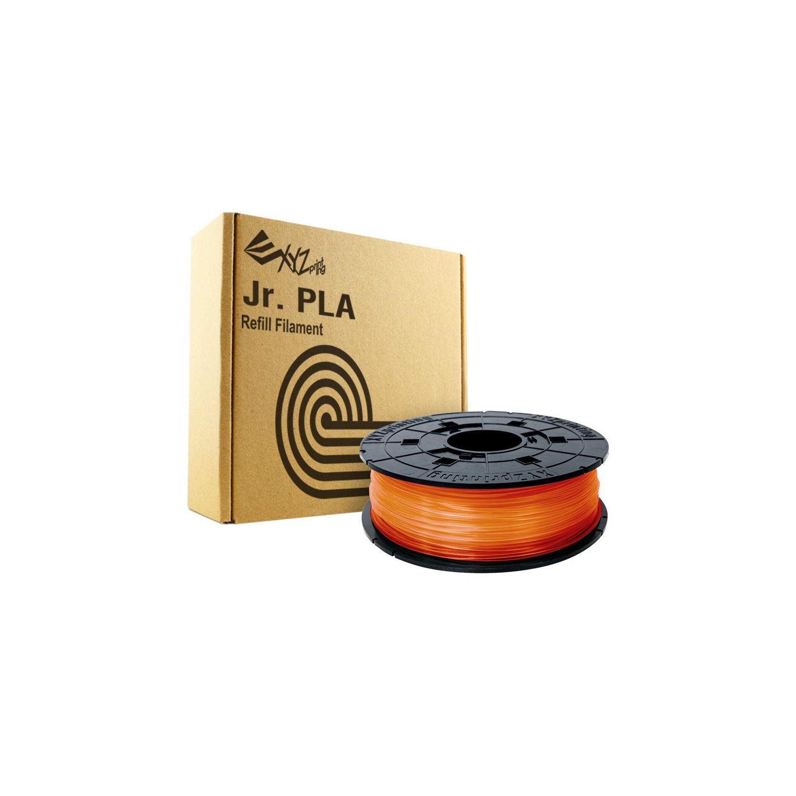 Пластик для 3D-принтера XYZprinting PLA(NFC) 1.75мм/0.6кг Filament, Clear Orange (RFPLCXEU07B) зображення 2