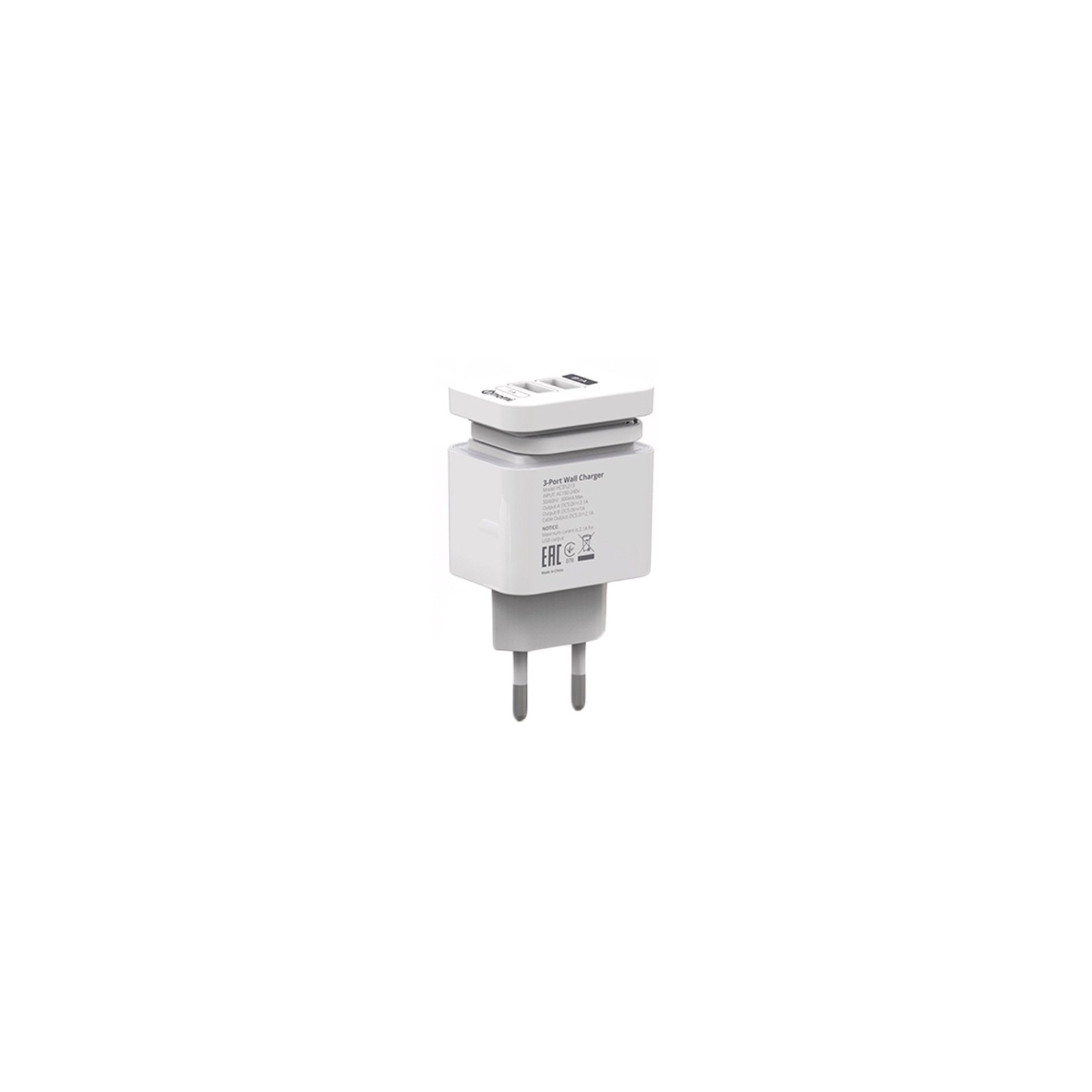 Зарядное устройство Nomi HC05213 2*USB 2.1A White (173969) изображение 2