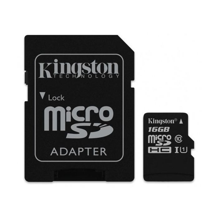 Карта памяти Kingston 16GB microSDHC class 10 UHS-I Canvas Select (SDCS/16GB)