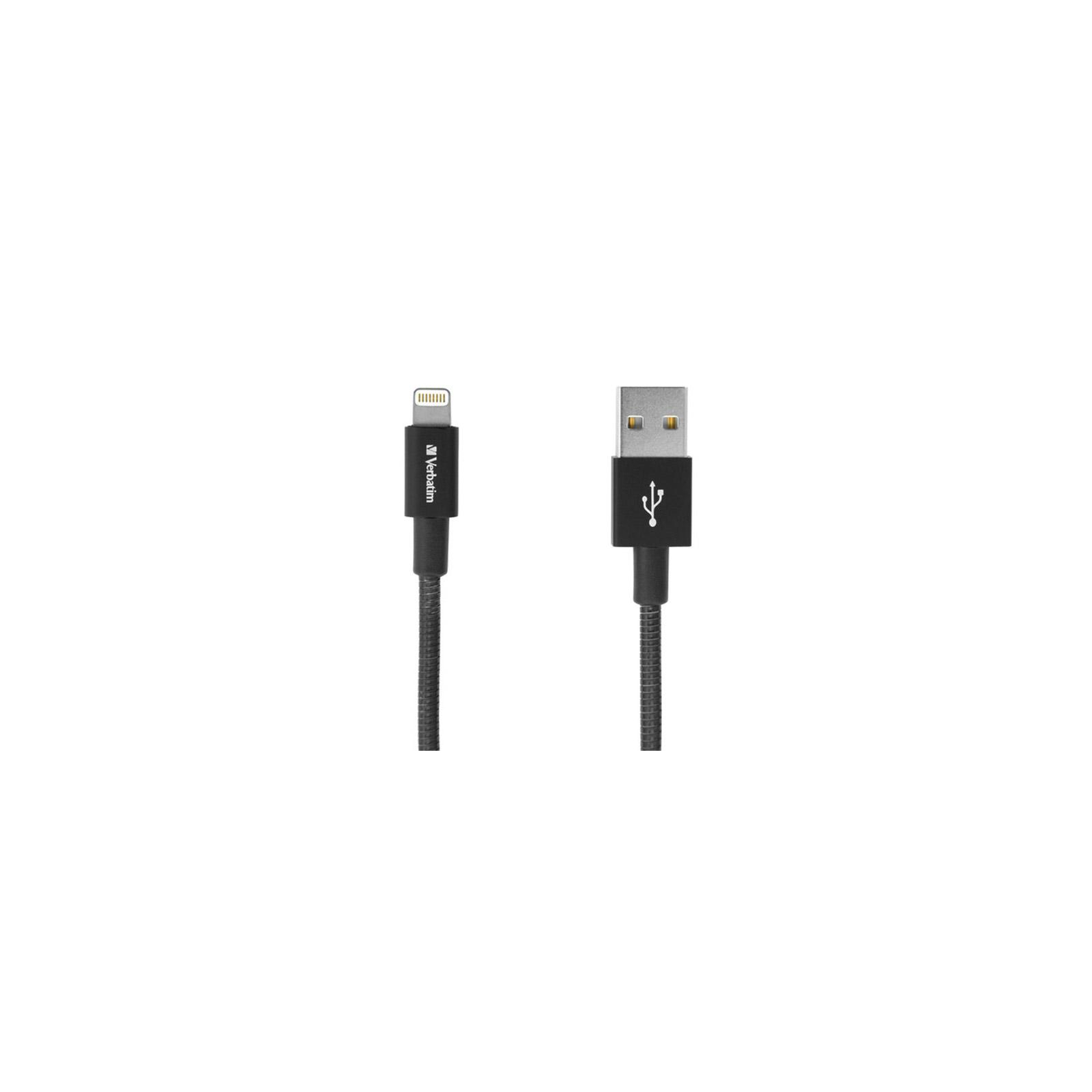 Дата кабель USB 2.0 AM to Lightning 1.0m black Verbatim (48858) изображение 2