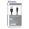 Дата кабель USB 2.0 AM to Lightning 1.0m black Verbatim (48858) зображення 6