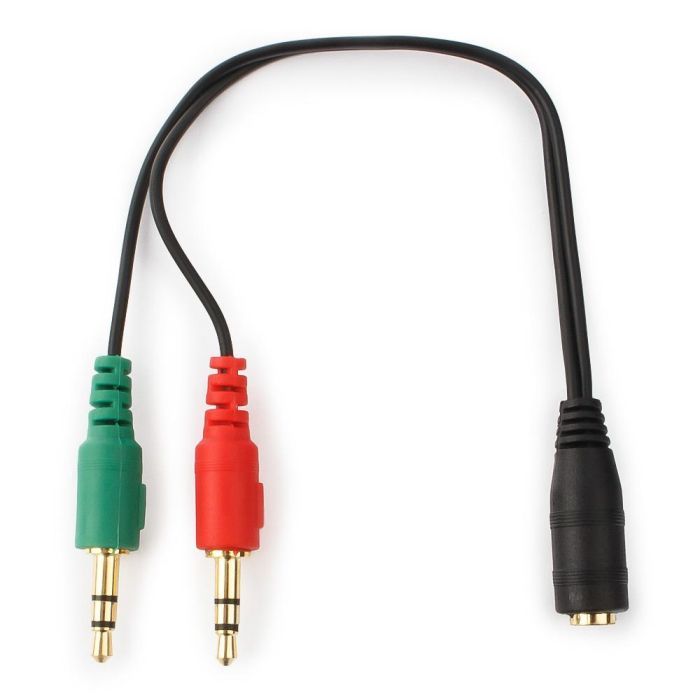 Кабель мультимедийный Jack 3.5mm female 4-pin to 2x Jack 3.5mm male 0.2m Cablexpert (CCA-418) изображение 2