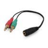 Кабель мультимедийный Jack 3.5mm female 4-pin to 2x Jack 3.5mm male 0.2m Cablexpert (CCA-418) изображение 3