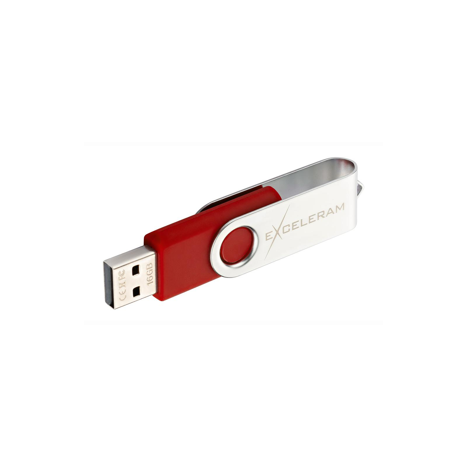 USB флеш накопичувач eXceleram 8GB P1 Series Silver/Red USB 2.0 (EXP1U2SIRE08) зображення 5