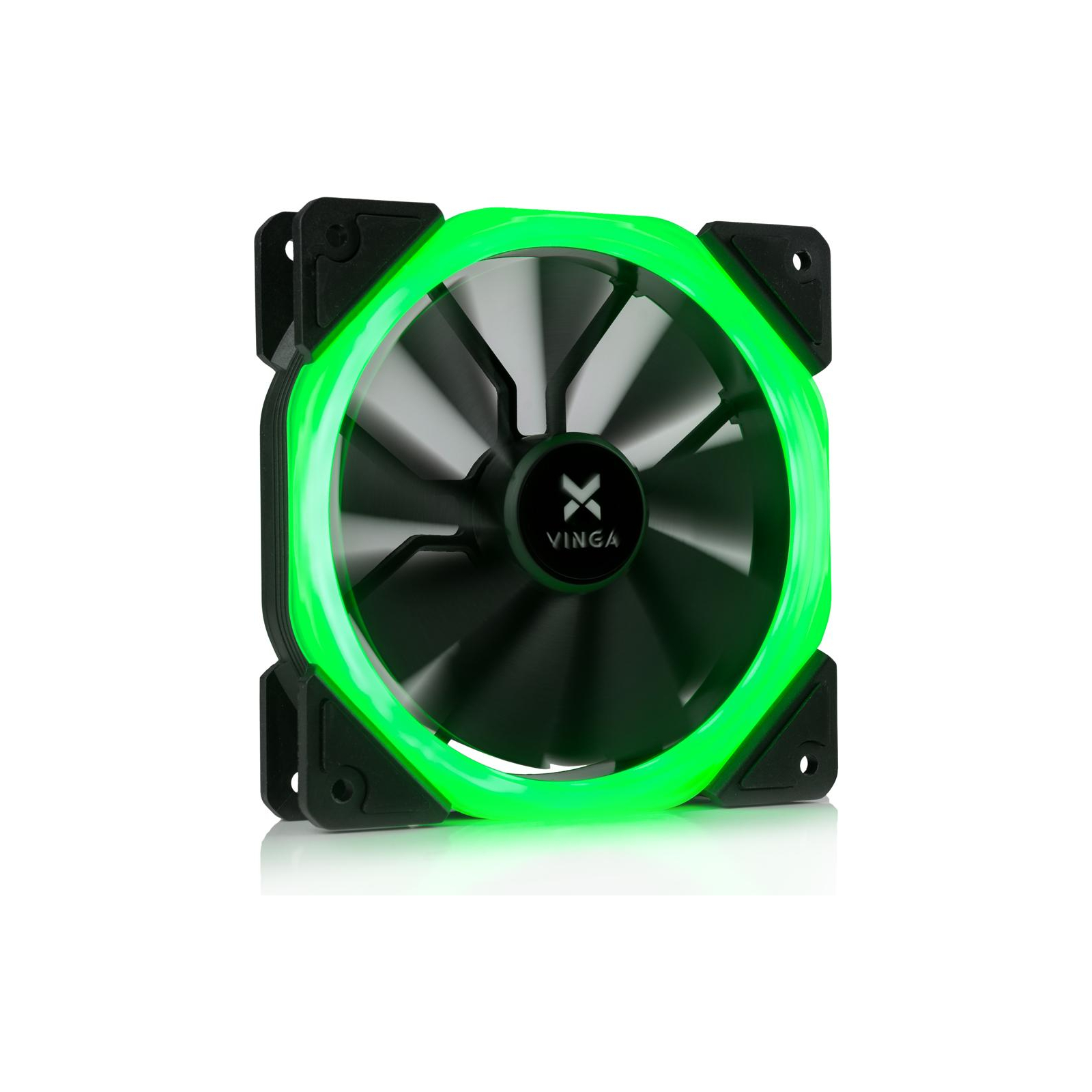Кулер для корпуса Vinga LED fan-01 green