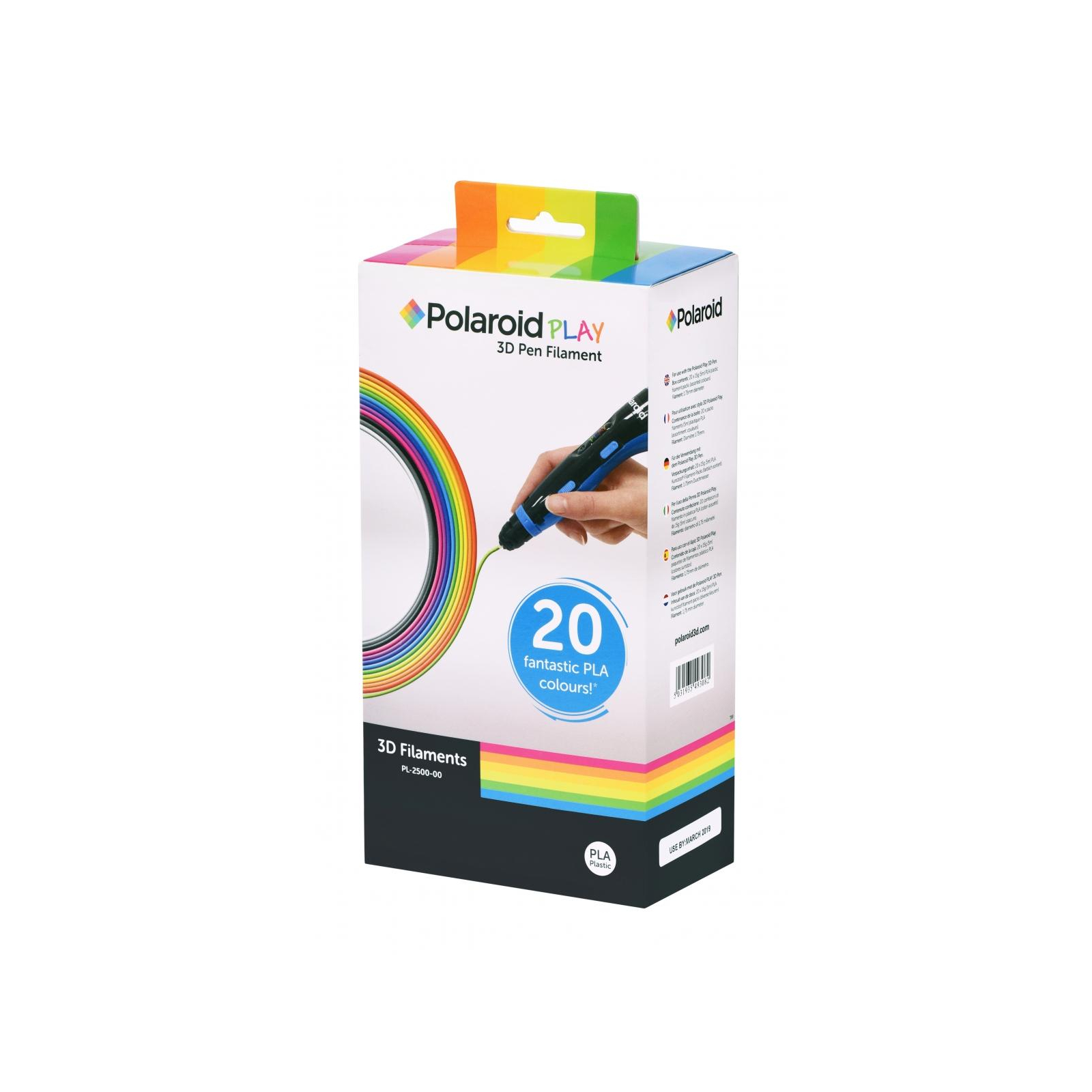 Стержень для 3D-ручки Polaroid 3D Filament Color Play (20 цветов) (PL-2500-00)