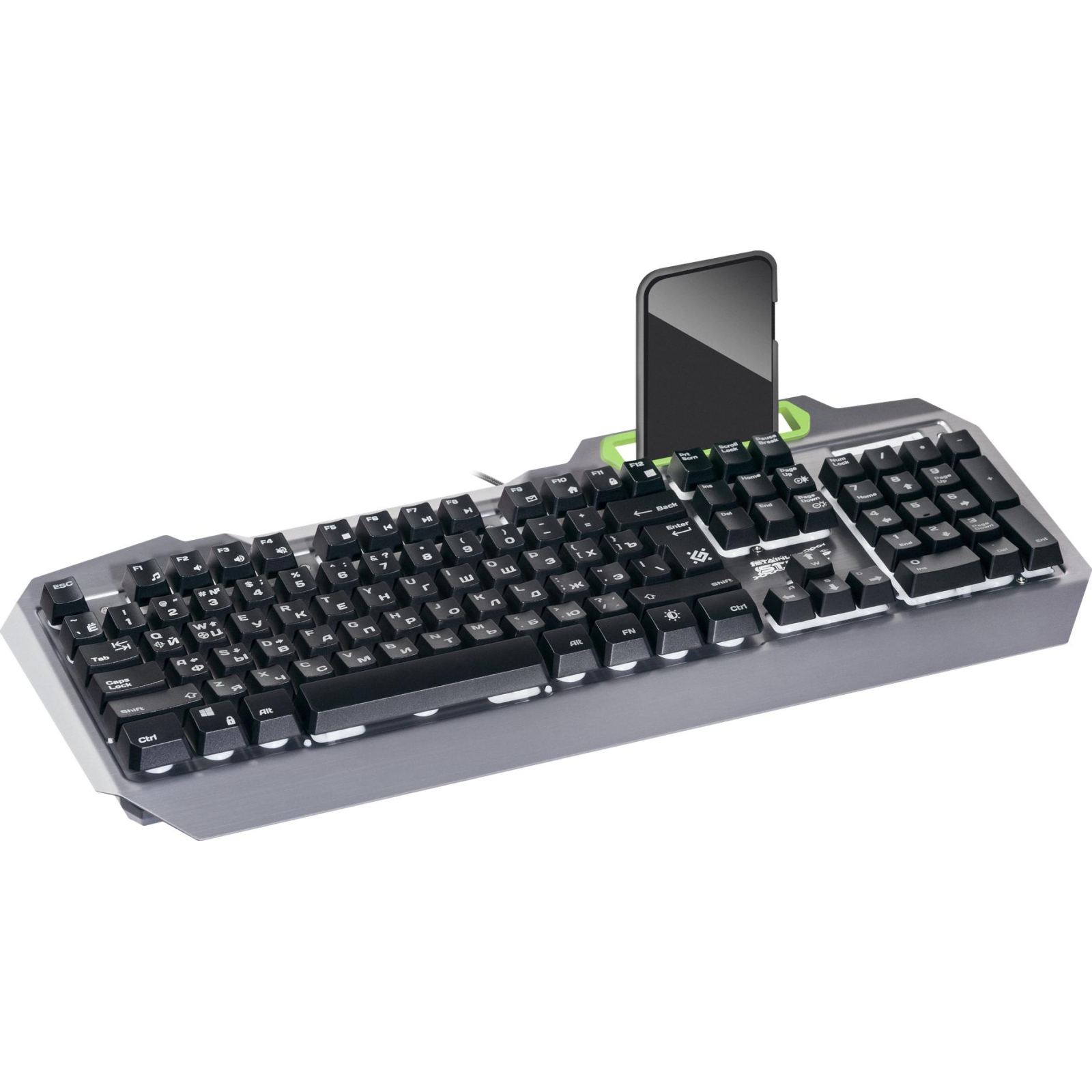 Клавіатура Defender Stainless steel GK-150DL RU RGB (45150) зображення 2