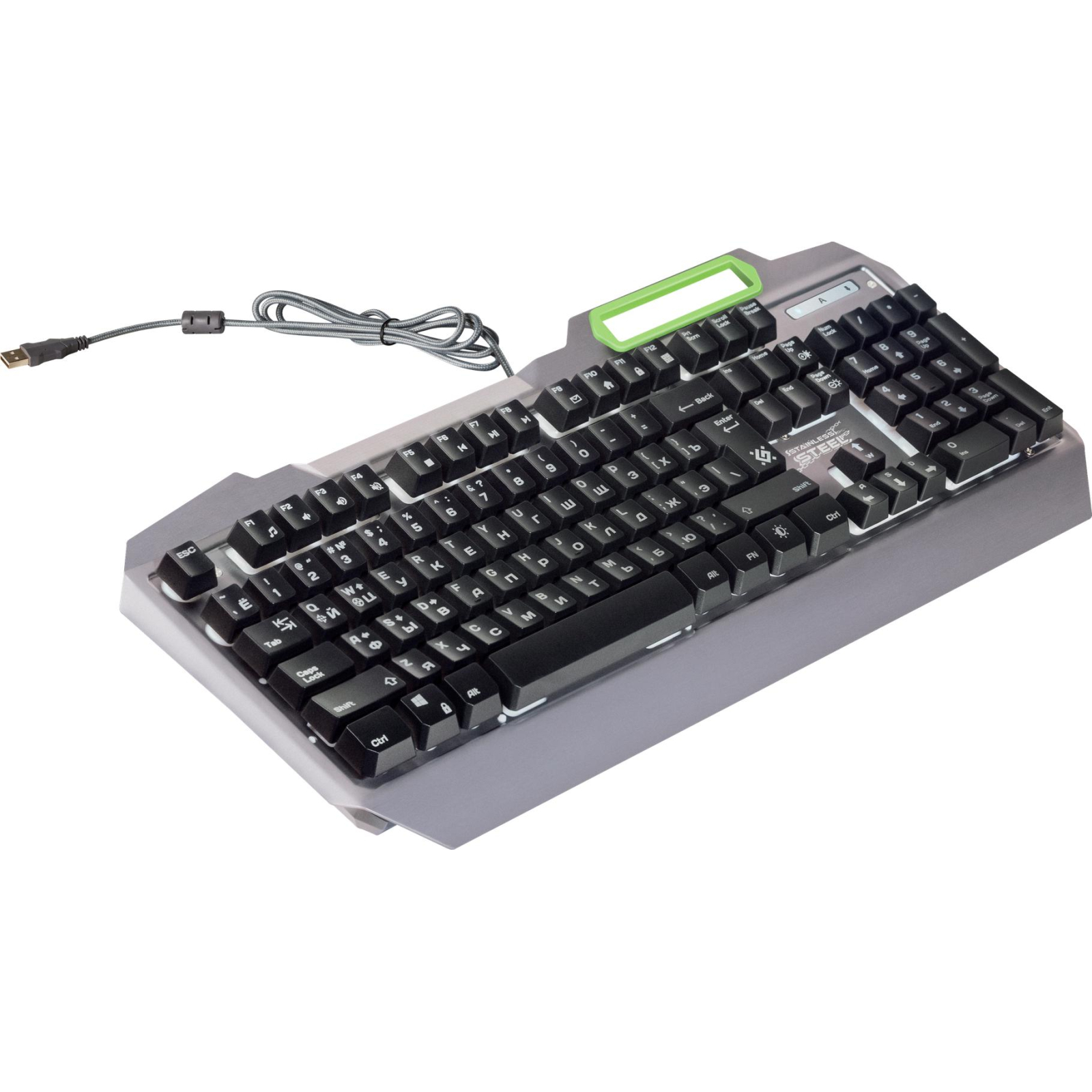 Клавіатура Defender Stainless steel GK-150DL RU RGB (45150) зображення 3