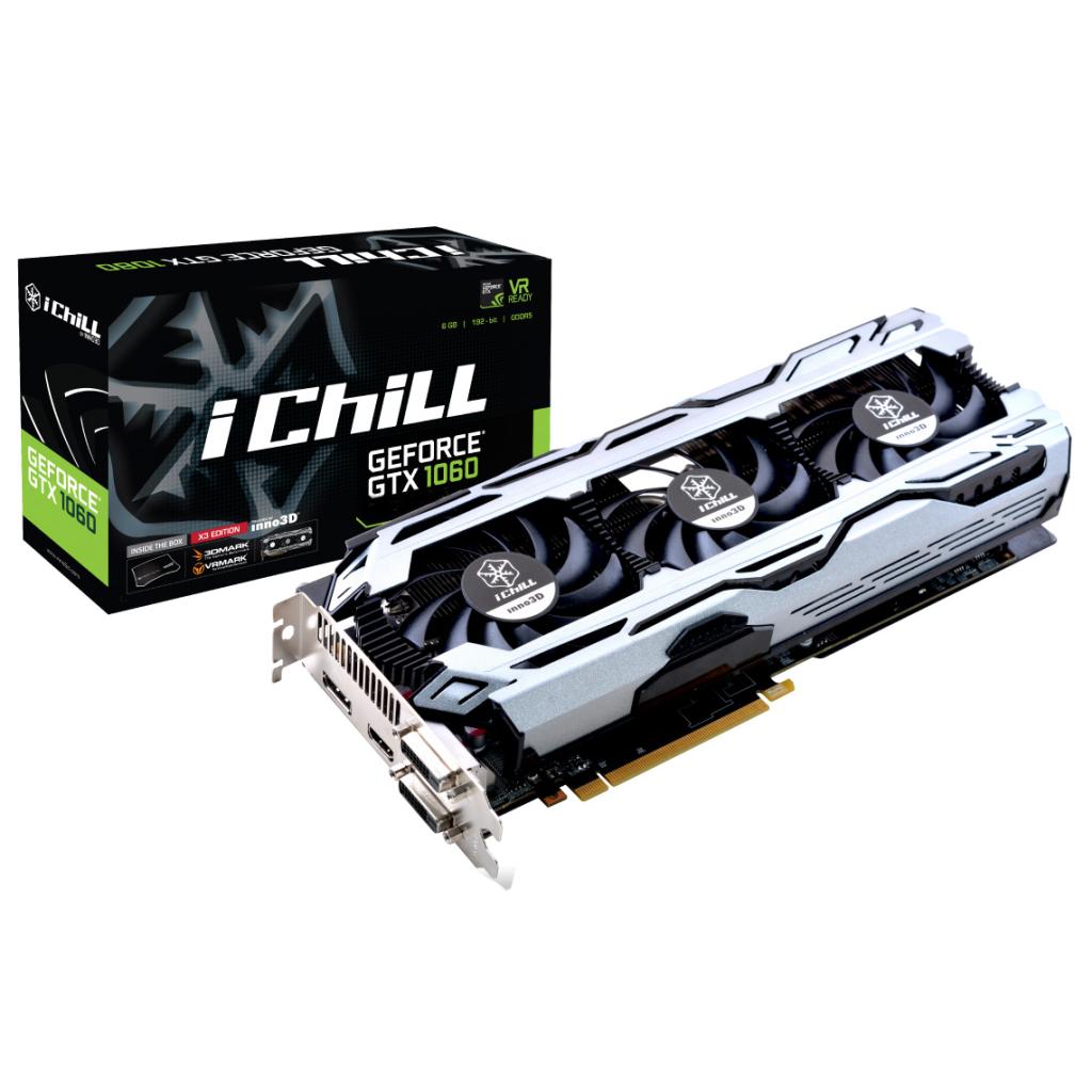 ᐈ Купить видеокарту Inno3D GeForce GTX1060 6144Mb iChiLL X3