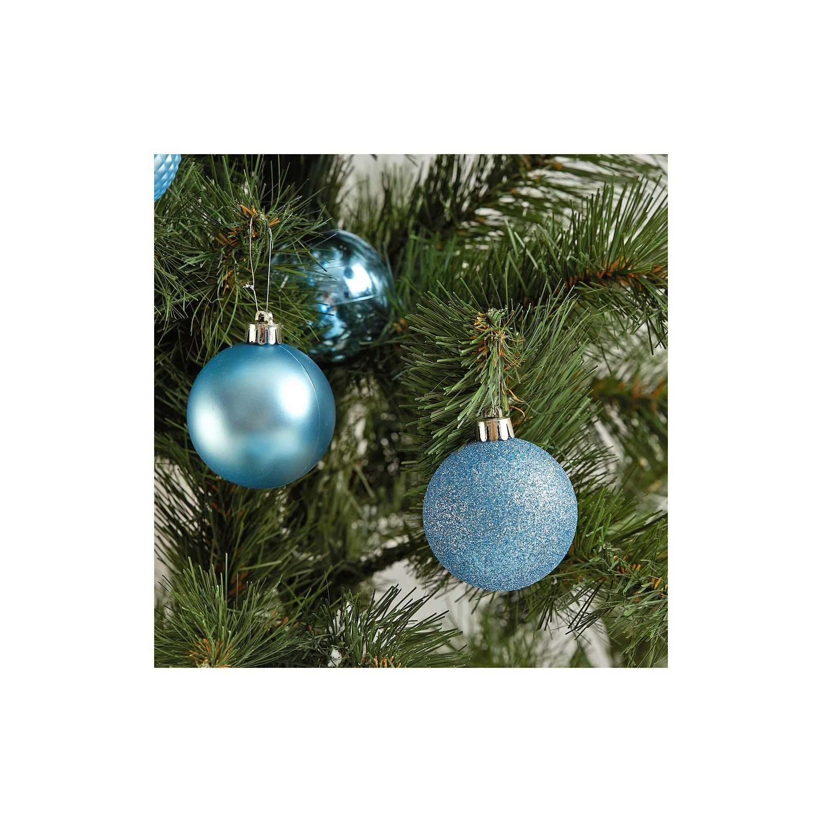 Елочная игрушка ColorWay Merry Christmas mix 24 шт (6 см) LIGHT BLUE (CW-MCB624LB) изображение 3