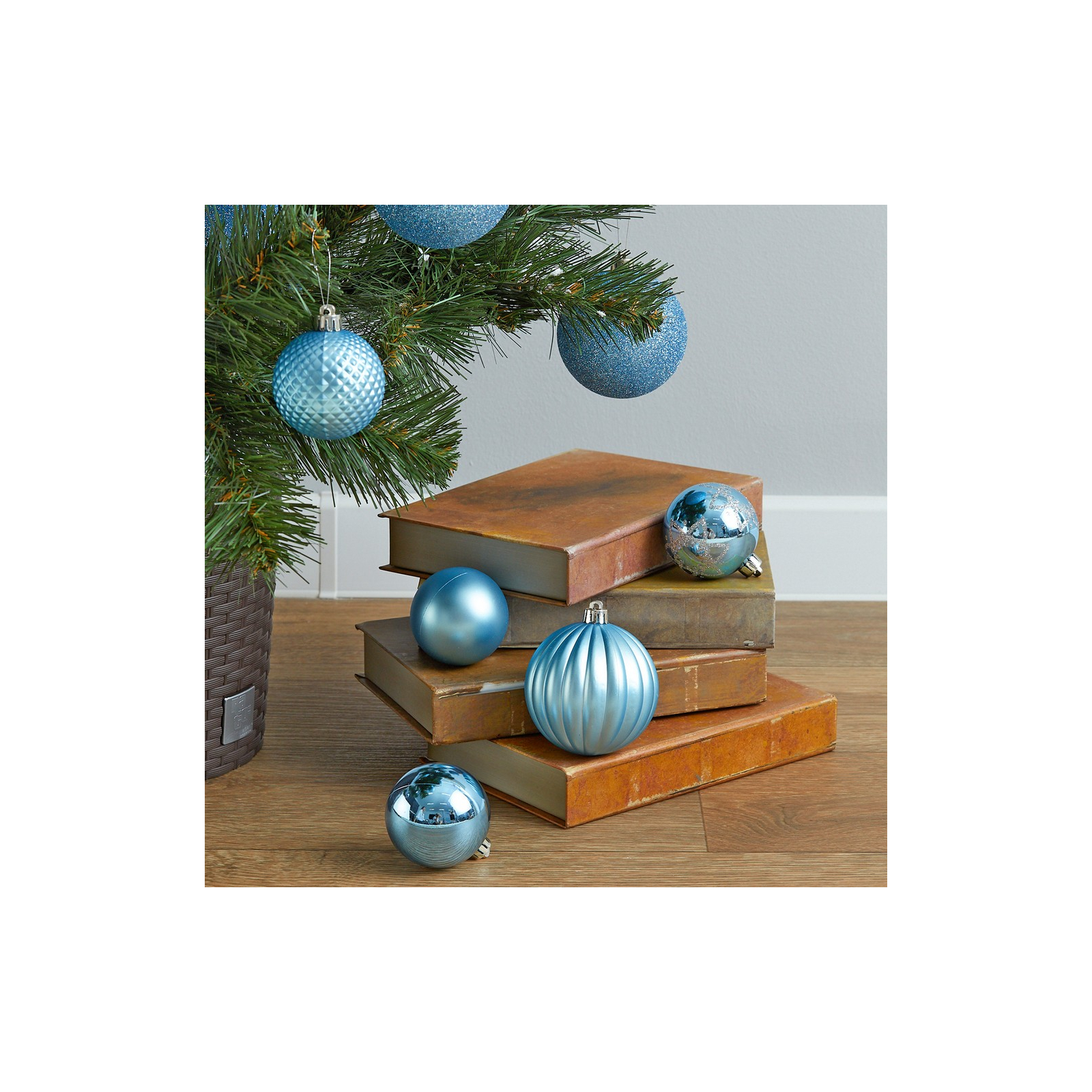 Ялинкова іграшка ColorWay Merry Christmas mix 24 шт (6 см) LIGHT BLUE (CW-MCB624LB) зображення 4