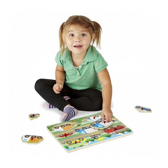 Развивающая игрушка Melissa&Doug Пазл Угадай машинку (MD19051) изображение 4