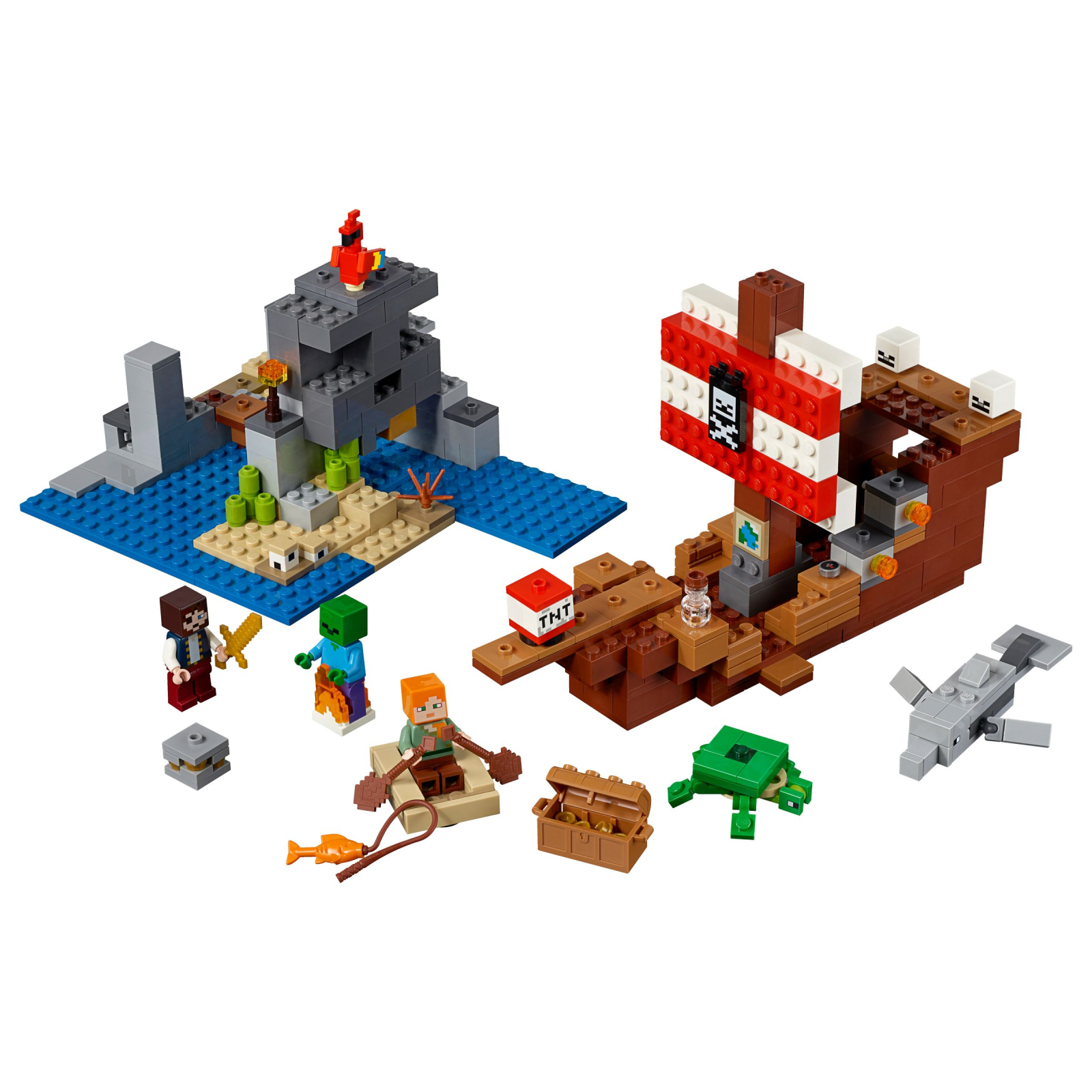 Конструктор LEGO MINECRAFT Приключения на пиратском корабле 386 деталей (21152) изображение 2