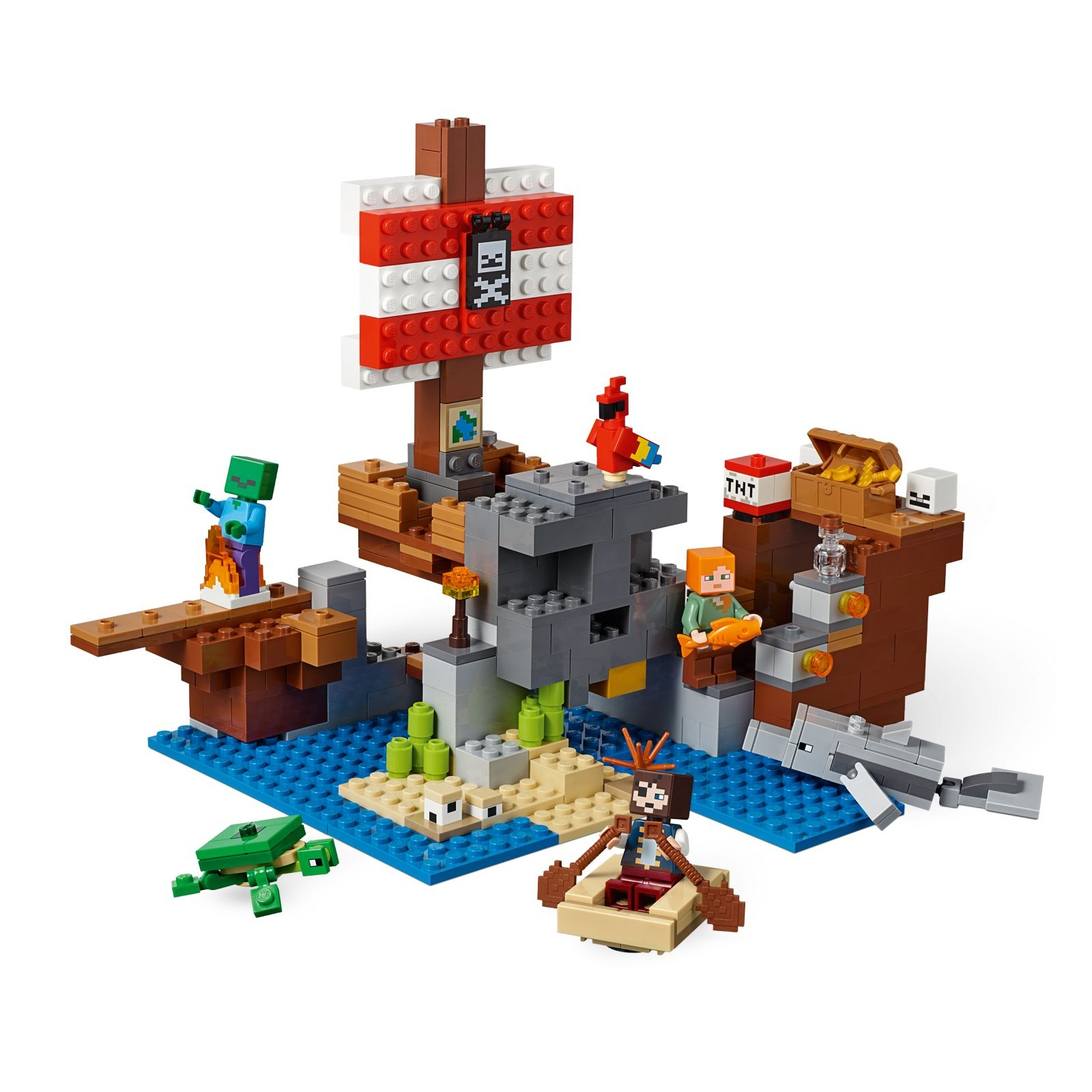Конструктор LEGO MINECRAFT Приключения на пиратском корабле 386 деталей (21152) изображение 4