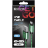 Дата кабель USB 2.0 AM to Type-C 1.0m USB09-03T PRO green Defender (87816) зображення 3
