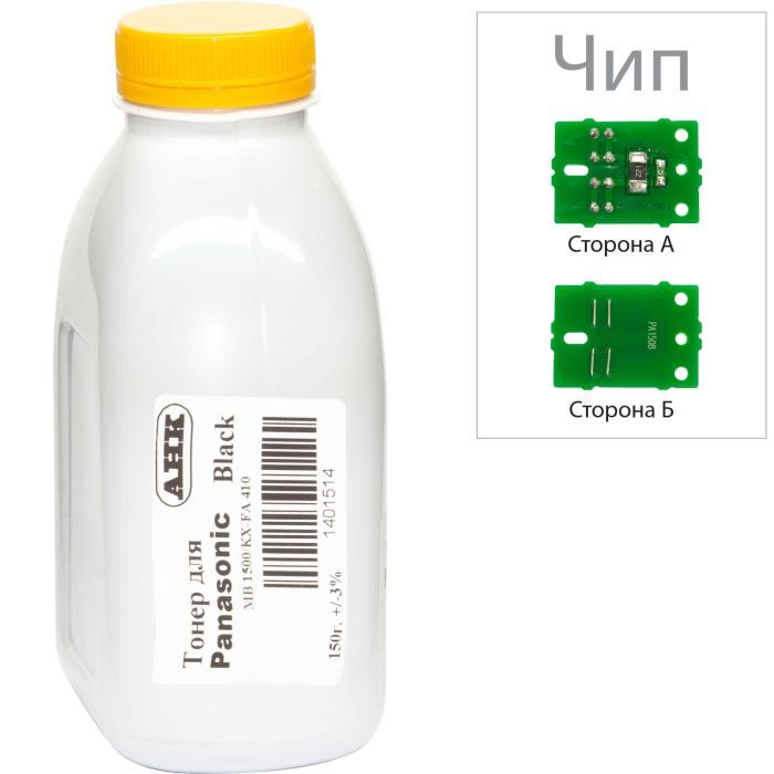 Тонер Panasonic 1500, 150г Black, chip AHK (3202776)
