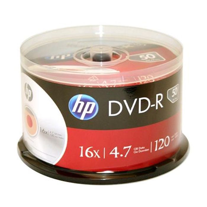 Диск DVD HP DVD-R 4.7GB 16X 50 шт Spindle (69316/DME00025-3)