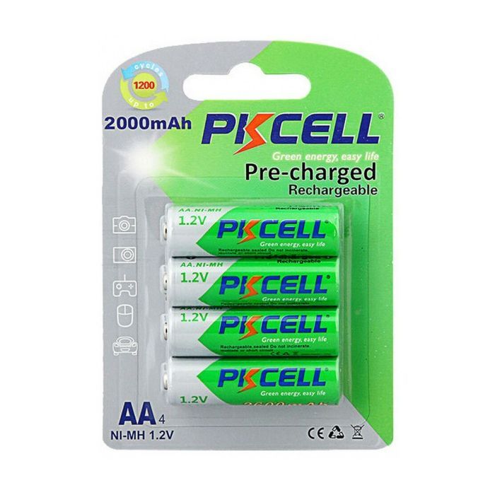 Акумулятор PkCell AA R6 NiMH 2000mAh * 4 (PC/AA2000-4B)
