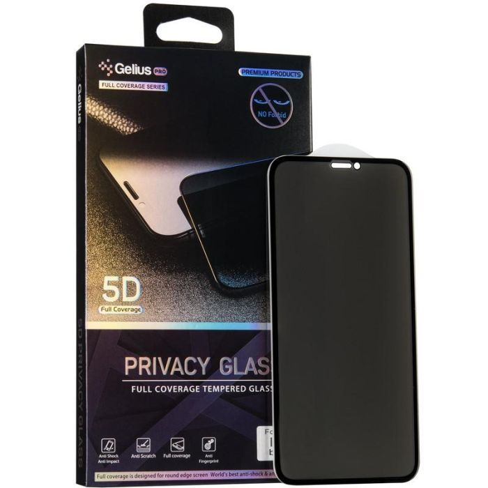 Стекло защитное Gelius Pro 5D Privasy Glass for iPhone XS Max Black (00000070959) изображение 6