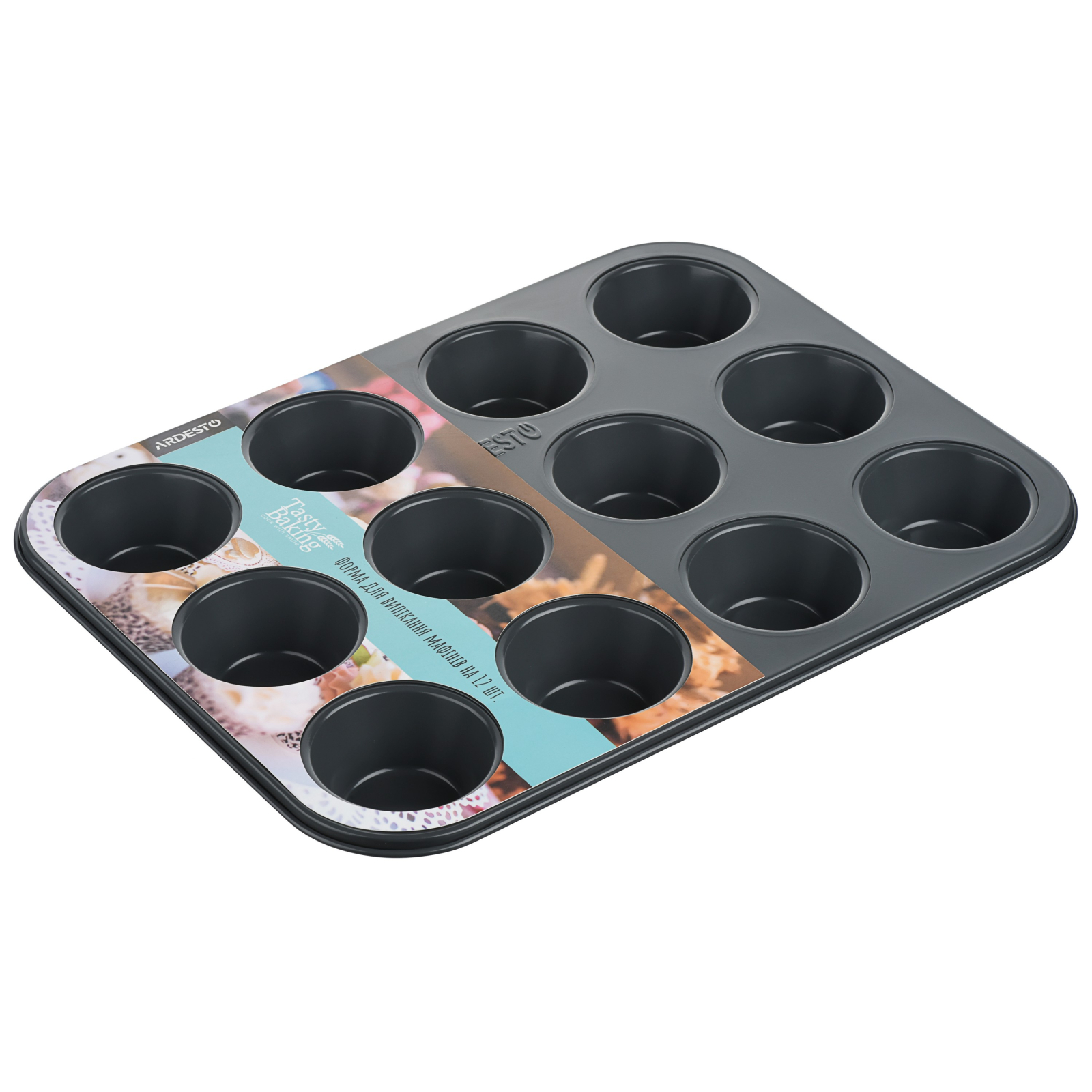 Форма для выпечки Ardesto Tasty Baking для маффинов 12 ячеек 35х26 (AR2305T) изображение 2