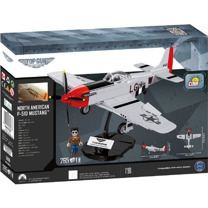 Конструктор Cobi Топ Ган 2 Винищувач P-51 "Мустанг" 262 деталі (COBI-5806) зображення 4