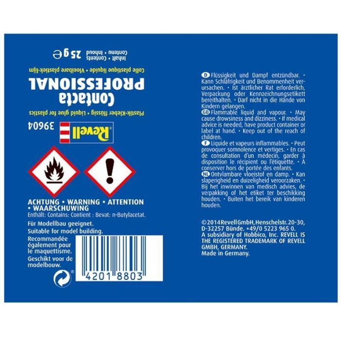 Аксессуары для сборных моделей Revell Клей Contacta профессиональный 25 гр (RVL-39604) изображение 2