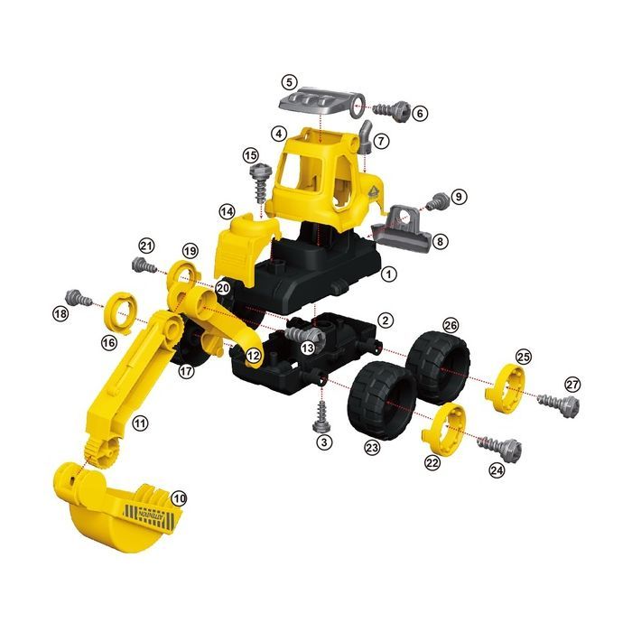 Конструктор Diy Spatial Creativity Экскаватор (CJ-1614166) изображение 4