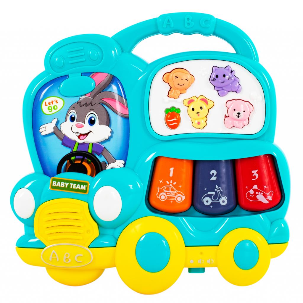 Развивающая игрушка Baby Team музыкальная Автобус (8633_голубой) изображение 2