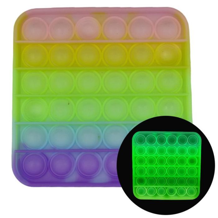 Антистресс Sibelly антистресс Pop It Square Glow in Dark (SB-PPIT-SQL-GD) изображение 2