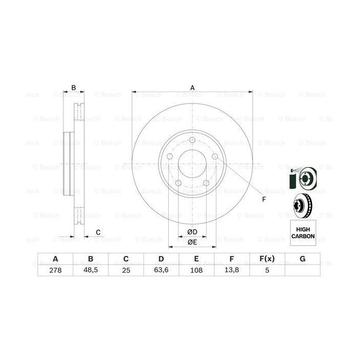 Тормозной диск Bosch 0 986 479 173 изображение 5