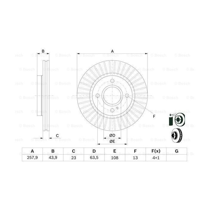 Гальмівний диск Bosch 0 986 479 566 зображення 5