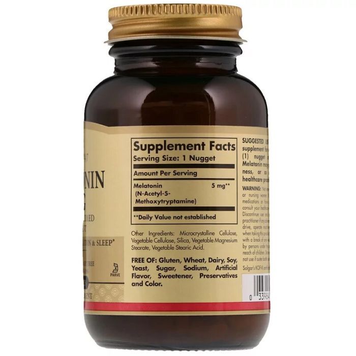 Амінокислота Solgar Мелатонін Melatonin, 5 мг, 60 жувальніх таблеток (SOL01936) зображення 2