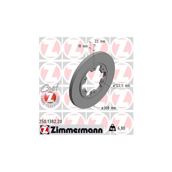 Тормозной диск ZIMMERMANN 250.1382.20