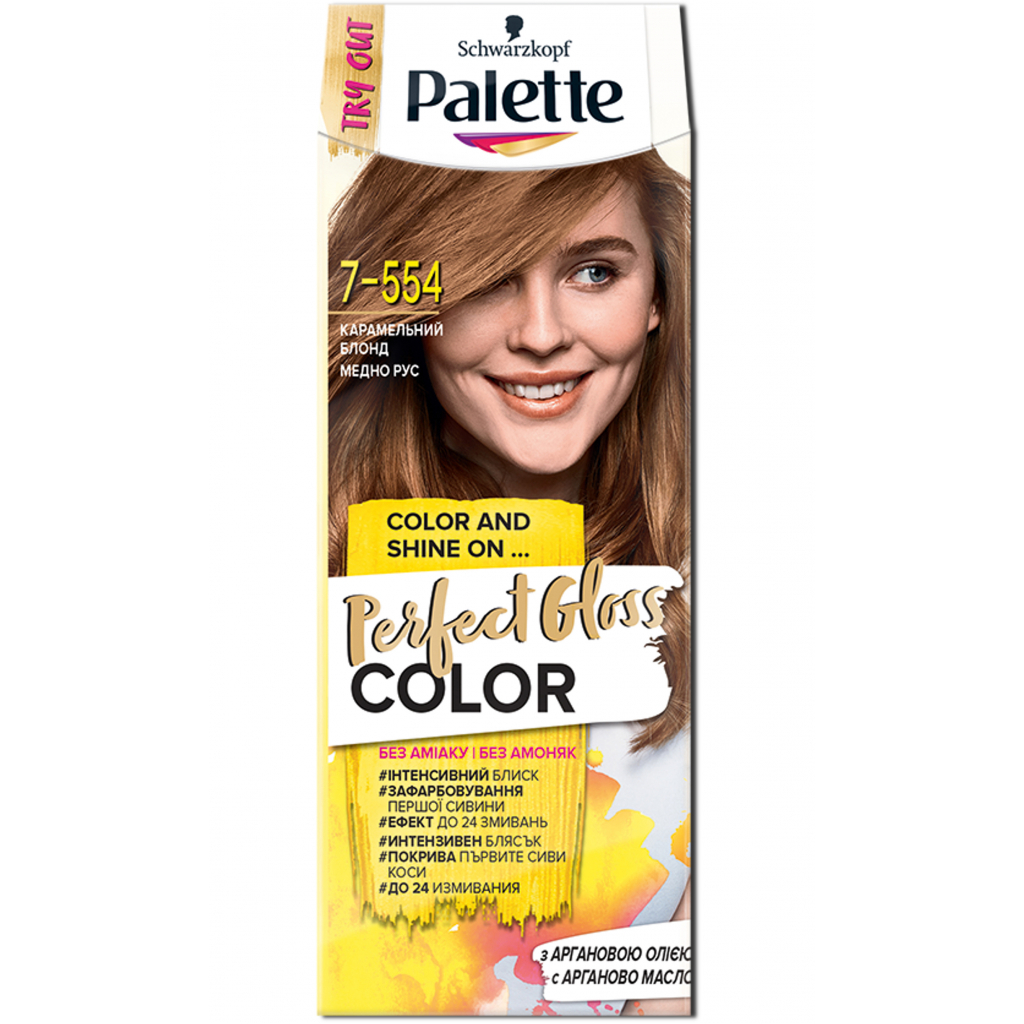 Краска для волос Palette Perfect Gloss Color 7-554 Карамельный блонд 70 мл (4015100337600)