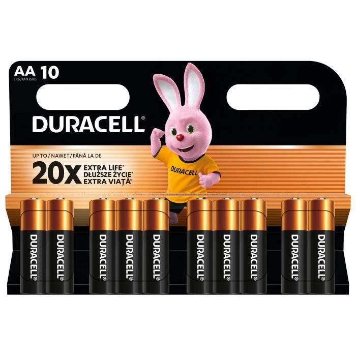 Батарейка Duracell AA лужні 10 шт. в упаковці (5002508/5006461) изображение 2