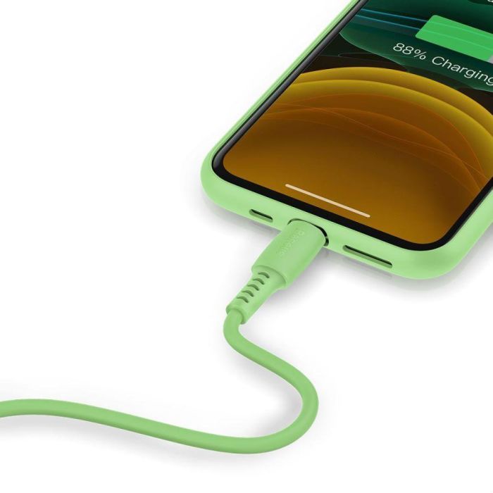 Дата кабель USB 2.0 AM to Lightning 1.2m 2.4A green Baseus (CALDC-06) изображение 5