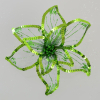 Елочная игрушка YES! Fun цветок пуансеттии Роскошь полупрозрачный зеленая, 23*23см (750302)