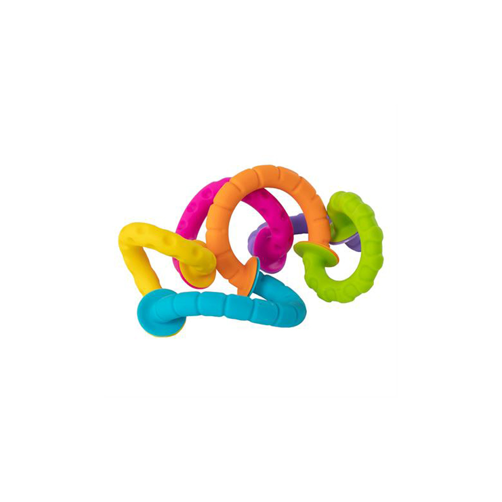 Погремушка Fat Brain Toys набор прорезывателей Гибкие колечки pipSquigz Ringlets (F250ML) изображение 2