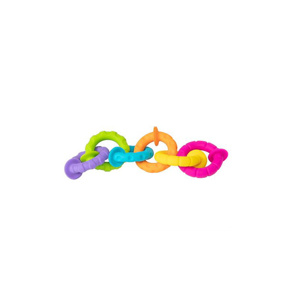 Погремушка Fat Brain Toys набор прорезывателей Гибкие колечки pipSquigz Ringlets (F250ML) изображение 3