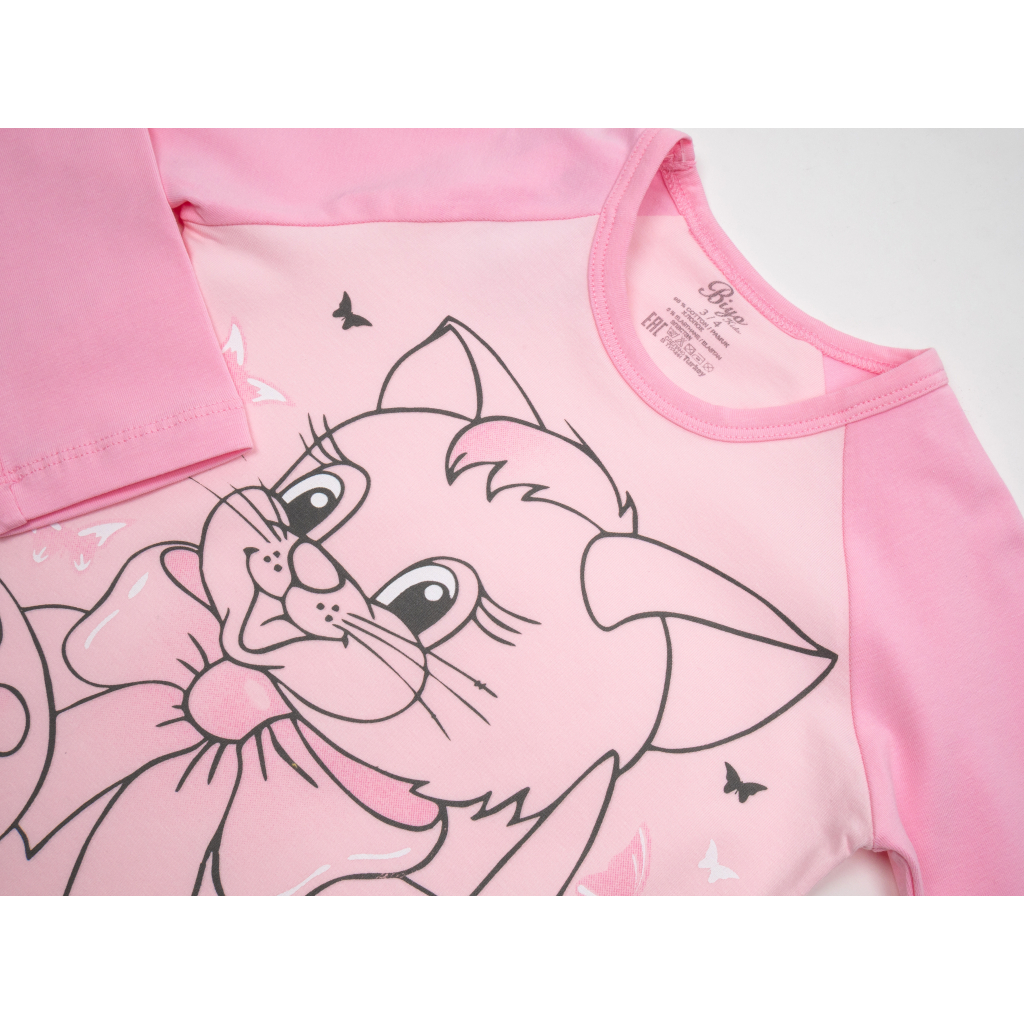 Пижама BiyoKids с котиком (4508-122G-pink) изображение 7