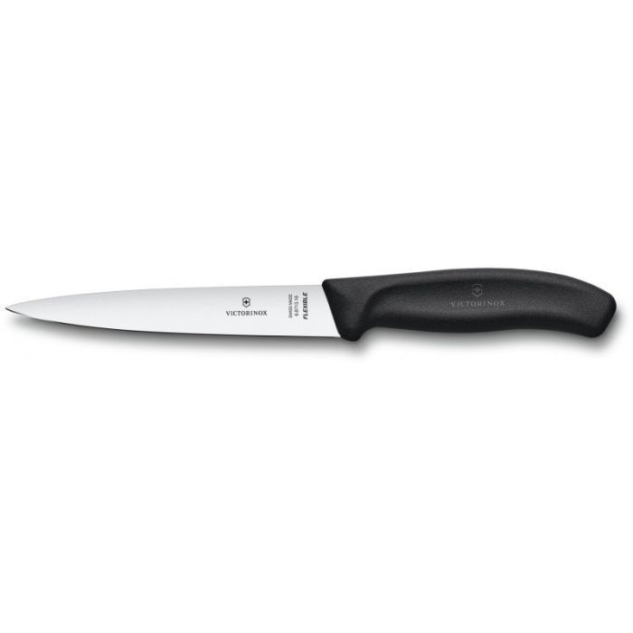 Кухонный нож Victorinox SwissClassic Filleting Flex 16 см Black (6.8713.16B)