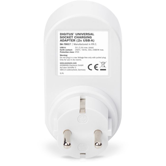 Зарядний пристрій Digitus Universal USB + Power Socket (DA-70617) зображення 3
