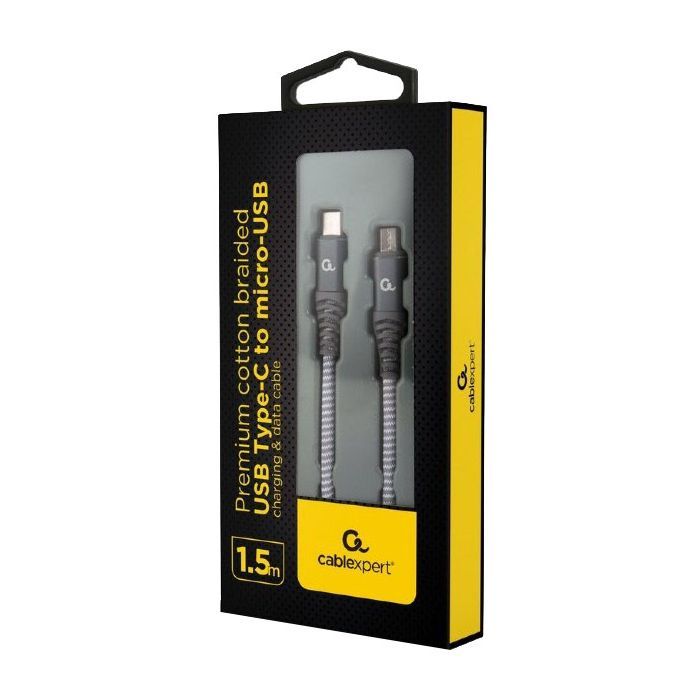 Дата кабель USB-C to Micro 5P 1.5m Cablexpert (CC-USB2B-CMMBM-1.5M) зображення 2
