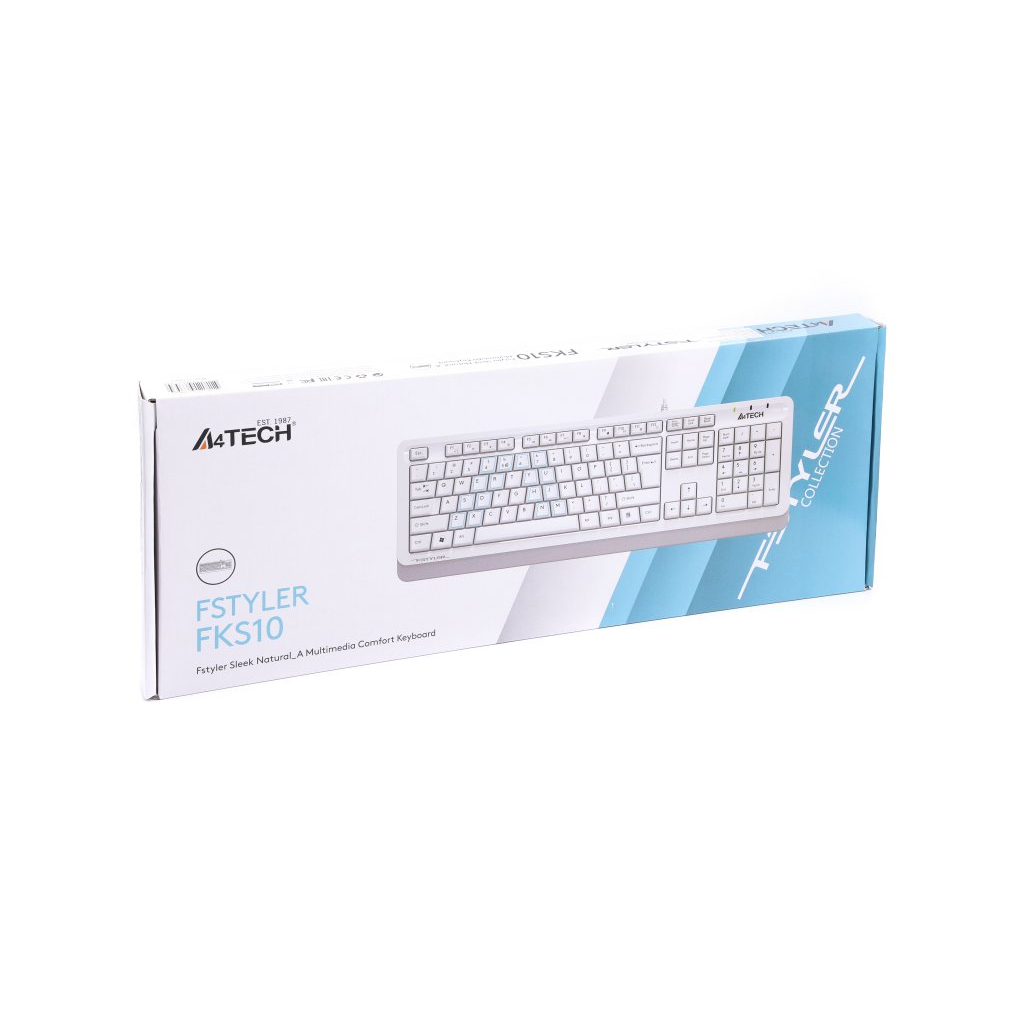 Клавіатура A4Tech FKS10 USB White зображення 4
