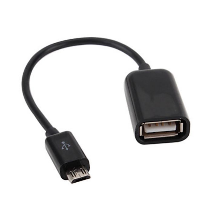 Перехідник OTG USB 2.0 AF to Micro 5P 0.16m Lapara (LA-UAFM-OTG black)