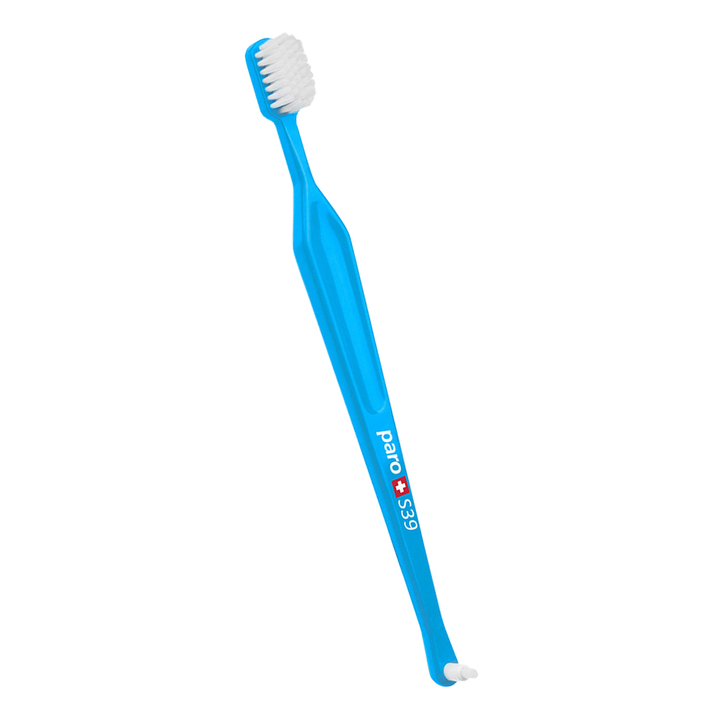 Зубная щетка Paro Swiss S39 в полиэтиленовой уп. мягкая Голубая (7610458097150-blue)